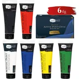 Artina Acrylfarbe Set 6 720 ml Weiß/Mehrfarbig