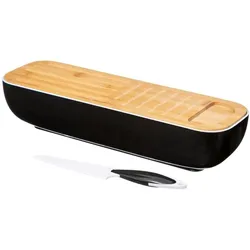 FIVE - Schwarze Baguette-Box aus Bambus
