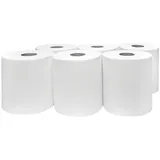 6 x Handtuchrollen 20 cm 2 lagig 140 m Handtuchpapier Hochweiß verleimt Rollen