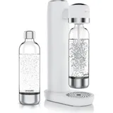 Arendo Wassersprudler Soda Maker weiß + 2x 1000 ml Flaschen