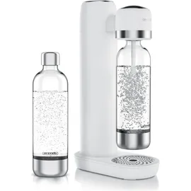 Arendo Wassersprudler Soda Maker weiß + 2x 1000 ml Flaschen