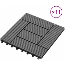 vidaXL Terrassenfliese 30 x 30 cm grau