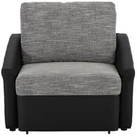 Schlafsofa HOME AFFAIRE "Sleepy", schwarz (schwarz, anthrazit), B:108cm H:79cm T:94cm, Struktur grob/Kunstleder (90% Polyester, 10%Polyacryl), Struktur fein/Luxus-Microfaser (100% Polypropylen, 100% Polyester), Microfaser PRIMABELLE (100% Polyester), Sofas, mit Schlaffunktion und Boxspring Federung