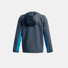 Under Armour Rival Woven Jacke - Downpour Gray / Ether Blue / White - L