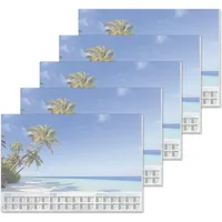 SIGEL HO470/5 Papier-Schreibtischunterlage mit aktuellem 3-Jahres-Kalender, ca. DIN A2, 30 Blatt, 5 Stück, aus nachhaltigem Papier