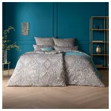 Estella Bettwäsche Fernanda + Gratis-Kissenbezug Mako-Satin grau Größe 135x200 cm (40x80 cm + 80x80 cm)