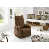 Hukla Sessel HU-RV15025 Kunstleder 78 x 108 x 90 cm braun mit Aufstehhilfe