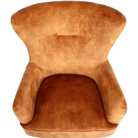 Mendler Lounge-Sessel HWC-L63 Samt 75 x 99 x 75 cm gold-braun drehbar
