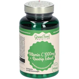 green food GreenFood Nutrition Vitamin C 1000 + Hagebutten Extrakt Kapseln 60 St.