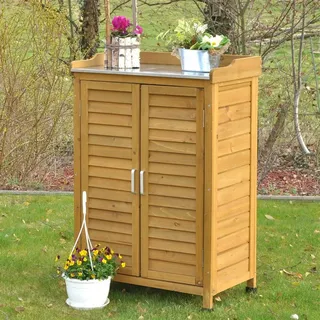 dazikemo Gartenschrank braun
