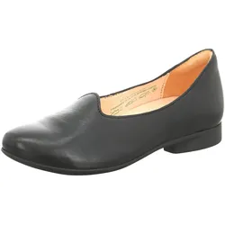 Ballerina THINK "Think Ballerinas Leder", Damen, Gr. 41, schwarz, Leder, casual, Schuhe