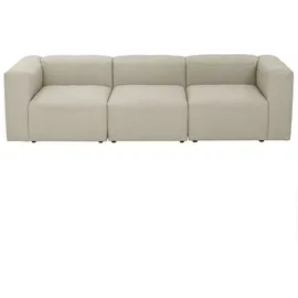 58 aufm Kessel Couch Flachgewebe 3-Sitzer Creme