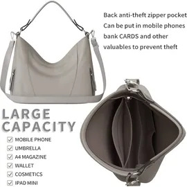 KMISSO 30627 Shopper Veganes Leder Grey
