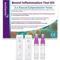 2er-Pack, Testkit für Darmentzündungen, Calprotectin-Stuhltest, Entzündungsindikator bei CED und Morbus Crohn