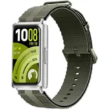 Strap-it Huawei Band 11 Pro Armband Silikon für Huawei Band 11 Pro - Armeegrün - Schnallenverschluss