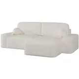 moeblo Möblo Ecksofa Weiß, Holzwerkstoff, 3-Sitzer, L-Form,L-Form, 270x180 cm, Wohnzimmer, Sofas & Couches, Wohnlandschaften, Ecksofas