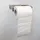 Intirilife Toilettenpapierhalter ohne Ablage in SILBER - 15 x 8.9 x 3 cm Badaccessoires