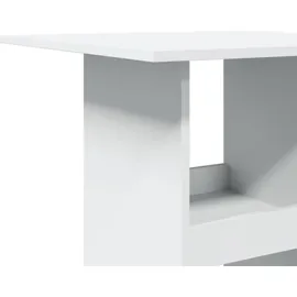 vidaXL Bartisch mit Ablagen 60 x 60 x 102 cm Weiß