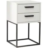 SchlafKONTOR Nachtschrank SUNA 40 x 65 x 38,5 cm Schwarz/Weiß