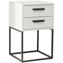 SchlafKONTOR Nachtschrank SUNA 40 x 65 x 38,5 cm Schwarz/Weiß