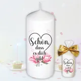 AV Andrea Verlag Schön das es dich gibt Stumpenkerze 1 St. weiß