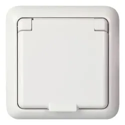 Elso 225044 Steckdose 16A komplett IP44 FASHION Steckklemme reinweiß