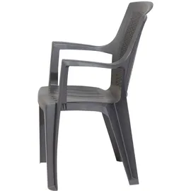PROGARDEN Eden Stapelsessel 62 x 60 x 89 cm schwarz 2er Set