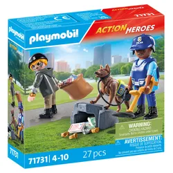 PLAYMOBIL 71731 ACTION HEROES Spurensuche mit Hund