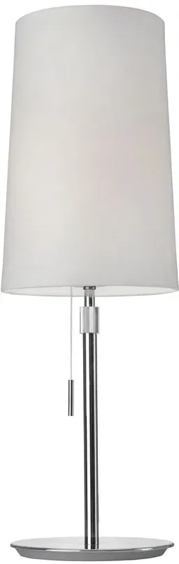 Villeroy & Boch Tischleuchte Verona Stoff Weiß, Silber Weiß / Chrom