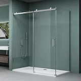 Mai&Mai Mai & Mai Duschkabine 90x140cm Eckdusche Dusche mit Schiebetür inkl. Duschtasse Sicherheitsglas 8mm ESG beidseitige NANO-Beschichtung R-17