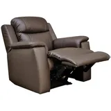 vente-unique Vente-unique-Relaxsessel Fernsehsessel Leder - Braun - Evasion