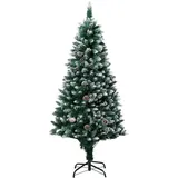 vidaXL Künstlicher Weihnachtsbaum mit Zapfen und Schnee Grün 180 cm