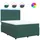 vidaXL Boxspringbett 140 x 200 cm Dunkelgrün