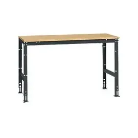 Manuflex Grundtisch UNIVERSAL Standard, Tischplatte Multiplex, 1500x800, anthrazit