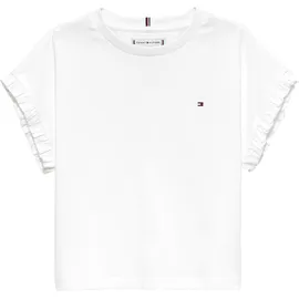 Tommy Hilfiger T-Shirt ESSENTIAL TOP SHORT SLEEVE Kinder bis 16 Jahre, mit Rüschen, relaxed fit weiß 110 (5J)