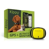 Kippy – GPS Tracker Halsband Evo für Hunde und Katzen – Gesundheits- und Aktivitäts-Tracker – GPS Tracker Katze, Hund – Wasserdichter GPS Tracker – Ortungsgerät mit Sofortalarm und Led – Gelb