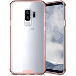 Handytasche für Samsung Galaxy S9 Plus Full Case Schutz Hülle Transparent Pink