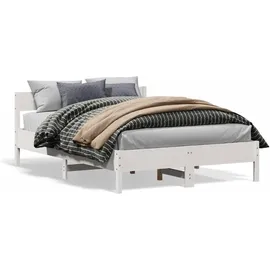 vidaXL Massivholzbett 180 x 200 cm Weiß