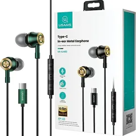 USAMS Stereo-Kopfhörer Ep-43 Metall Usb-C Dunkelgrün/Dunkelgrün Hsep4302 - dunkelgrün