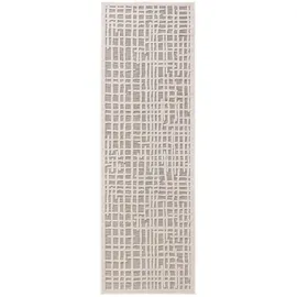 benuta Outdoorläufer, Creme, Kunststoff, Floral, Rechteckig, 80x250 cm wasserabweisend, Teppiche & Böden, Teppiche, Outdoorteppiche