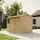 TIMBELA Holzgarage 6 M2 − H222xl320xb244 Cm − Plattenkonstruktion Aus Naturholz − Geräteschuppen −timbela M105