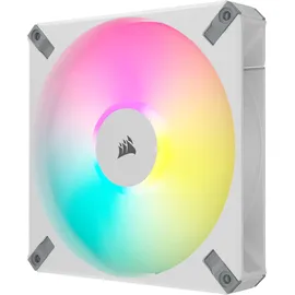 Corsair AF140 RGB ELITE weiß 2er-Pack | 140mm Gehäuselüfter inkl. iCUE Lighting Node CORE