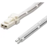 ISOLED MiniAMP Anschlussstecker male, 30cm, 2-polig, weiß, max. 3A