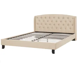 Beliani Polsterbett 140 x 200 cm Beige