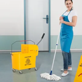 Homcom Reinigungswagen 20 Liter Gelb