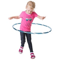 Hoopomania Hula-Hoop-Reifen Funny Kinder Hula Hoop, Ø60cm, Türkis-Weiss weiß Ø 60 cm