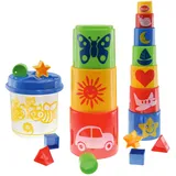 GOWI 453-20 Steckbox Pyramide 20teilig, Stapel- und