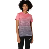 Asics Damen T-Shirt Seamless SS TOP, Größe S in Pink Coral Reef/Greyish PURPLE
