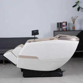 360Home Massagesessel Kunstleder 73 x 106 x 140 cm Weiß mit Heizfunktion