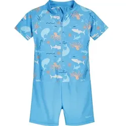 Playshoes UV-Schutz Einteiler Meerestiere türkis, 98/104